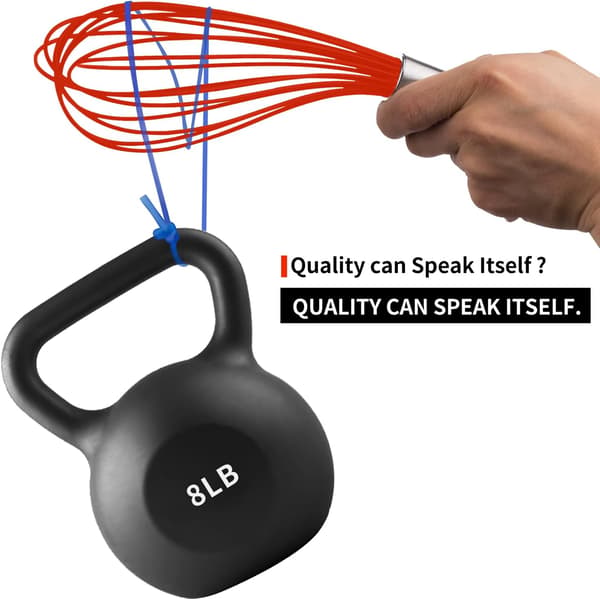 3-pack silikonballongvispset för kök, äggvisp, mjölkskummare (röd) Red