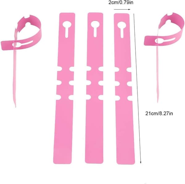 100 st vattentäta blomsterformade växtmarkeringar i plast för gräsmattor (rosa) Pink