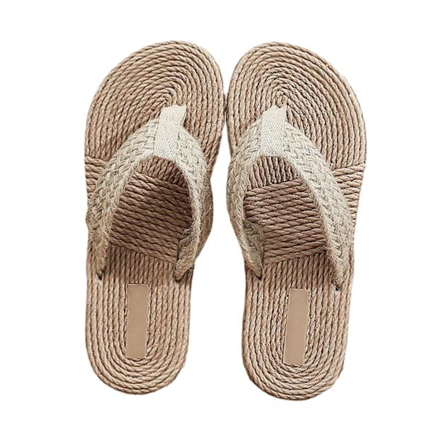 1 par Hawaii utomhus hushåll sommar halkdusch inomhus unisex tatami tofflor（storlek：39） 39