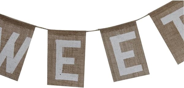 Jutebanner Rustikk Landlig Bryllup Hengende Skilt