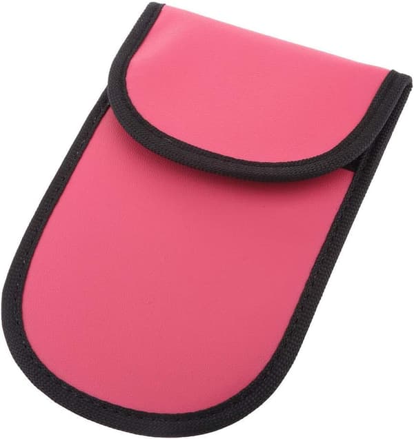 1 st Smart Key Signal Shield Pouch Reläattack Bil Anti-stöld Hållbarhet (rosa)