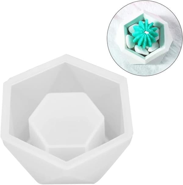 Ljus Handgjord Form Silikon Hög Transparens Tvålförpackning Hexagonal