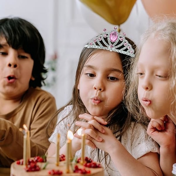 3 st flickor tiaror strass tiara kristallhårband prinsesskrona prinsessa