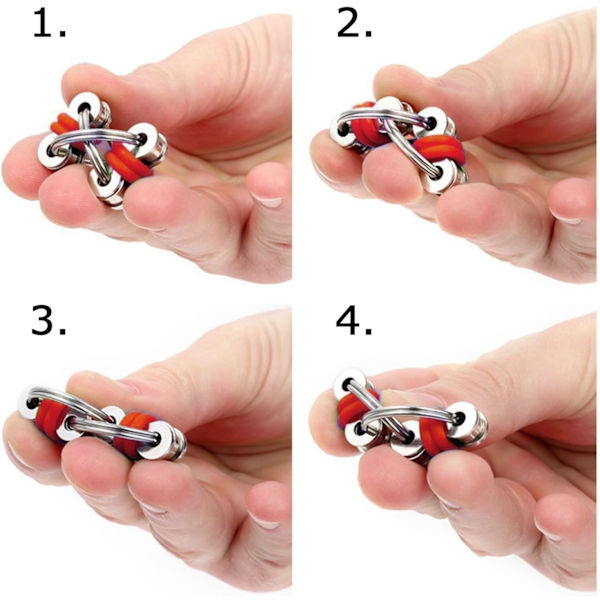 Stressreducerare för cykelkedjor, fidgetreducerare för vuxna och barn (3-pack)