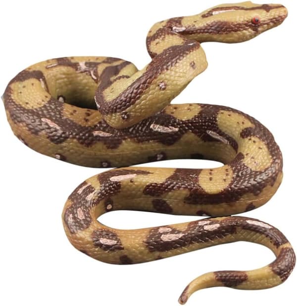 Simulaatio kumista tekokäärmelelu python-malli puutarhan kammottavat kepponen rekvisiitat