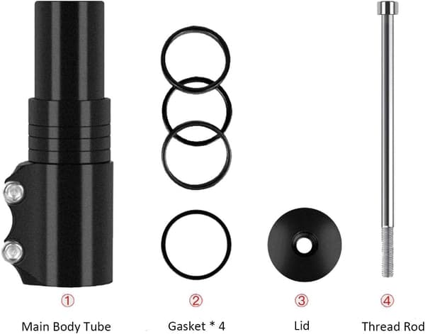 MTB sykkelstyrestemforlenger, aluminiumslegering