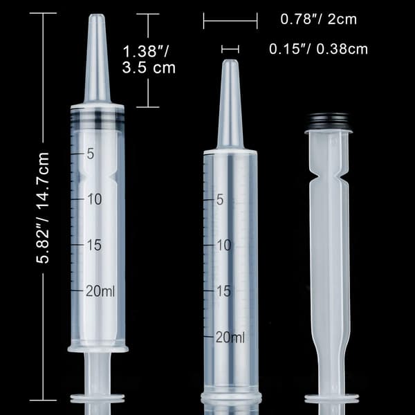 10 stk. flydende plastmåler til fodring af kæledyr (20 ML)