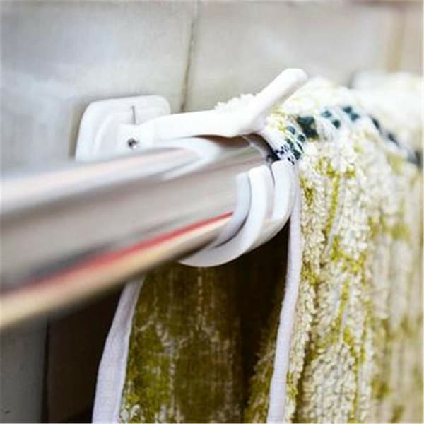 Selvklebende kroker Stangholder Stang Draperikrokholder 2 stk