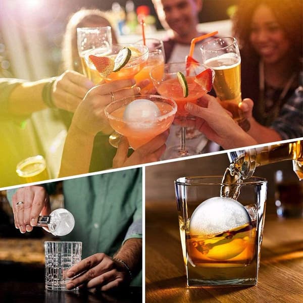 Whisky isbollformar i silikonplast - 4 stycken
