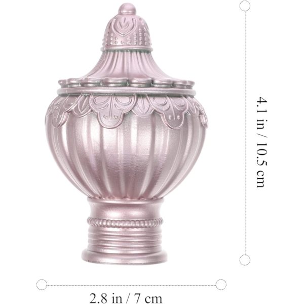 2 st Fönster Gardinstång Ände Multi-tråd Design Draperistång Pol Draperi Stånghuvud Toppar Passar för Hem, 28mm