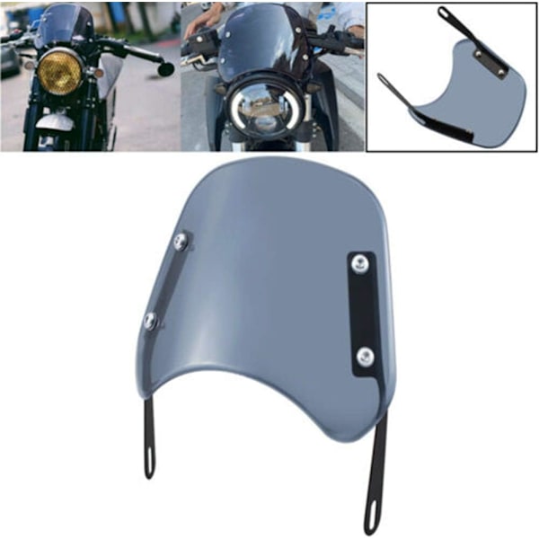 Motorcykel Vindruta Skydd Strålkastarskyddsskydd för 5-7 Tums Rund (transparent) Transparent