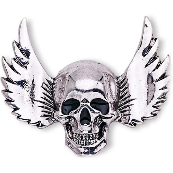 Skelettbrosch Pin Skalle Pin Badge Gotisk Punk Brosch Present (Silver)