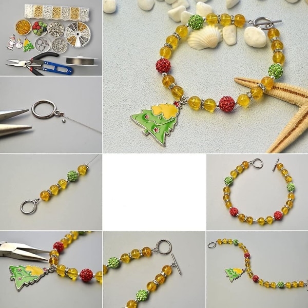 8 mm armbandstillverkning diamantring DIY smycken hantverk (färg) 50 stycken Color