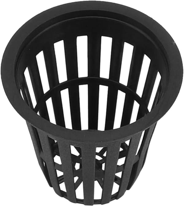 Havenetkop, plastik hydroponics netpotkurv hydroponisk plantenet, 2 tommer (sort) black