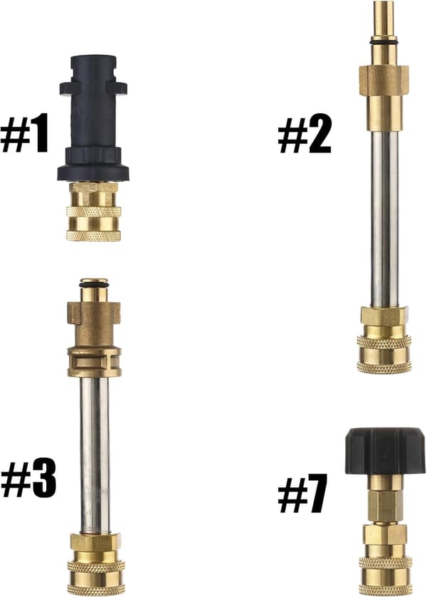 Højtryksrenserpistoladapter 1/4'' Quick Connect Fitting Adapter Tilbehør