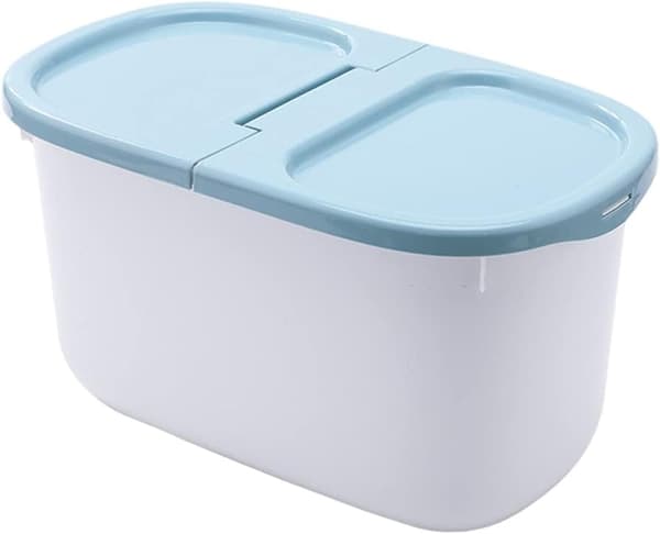 Lufttät spannmålsbehållare Behållare för matdispenser för ris mjöl spannmål 8 kg (blå) Blue