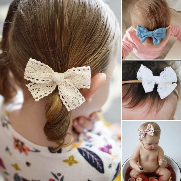 Paket med 10 pannband Baby Girls Flower Headbands Baby Christening Headband Cute Toddler（stil 5） color 2