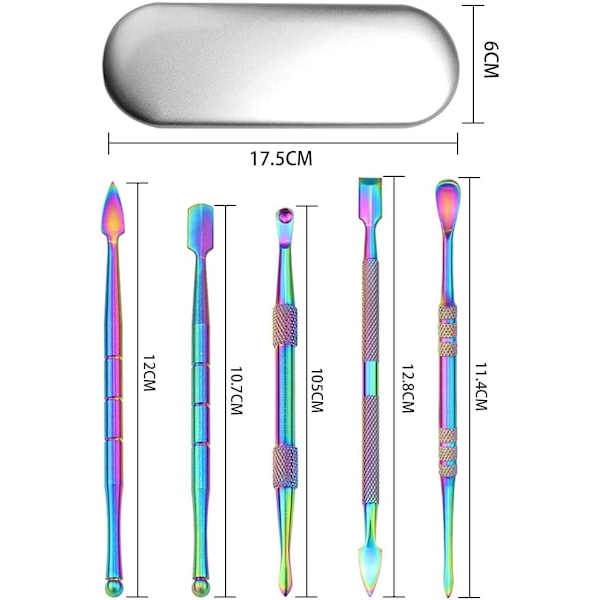 6PCS vaxskärningsverktyg, dubbelsidigt skärverktyg i rostfritt stål, silver color 1