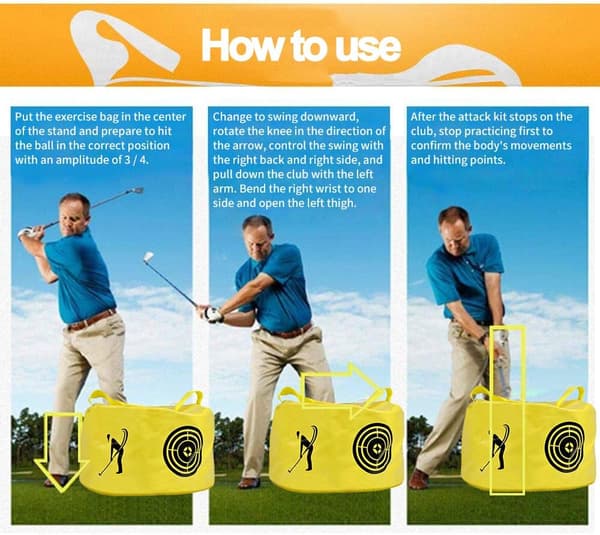 Golfsving Impact Trainer Bag Golf Power Smash Bag (gul)