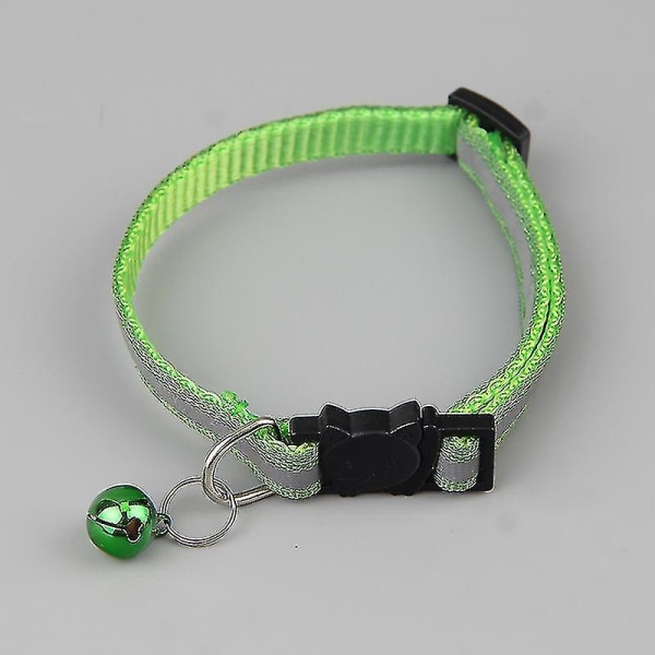 Snabbspänne Reflex Katt Halsband med Klocka Justerbar 8-12\" i 12 Stycken