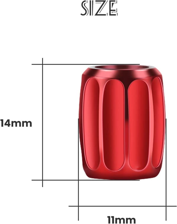 4 stk messing dekkventilhetter metall dekkventilhetter støvdeksler (rød) Red