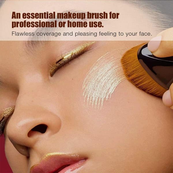 Foundation Makeup Brush, Multipurpose for Blending Liquid or Flawless Powder Makeup (Black)