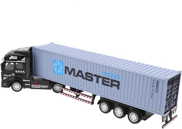 1:48 Legering Container Lastbil Model Legetøj Meget Simuleret Køretøjstrailer Model Legetøj (grå) gray