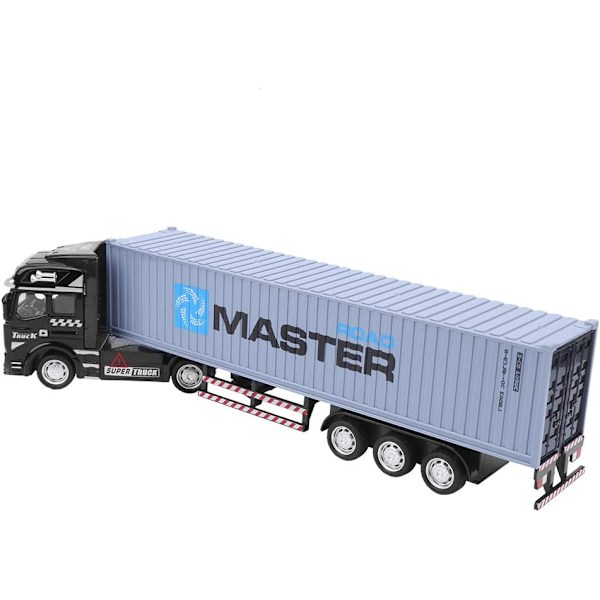1:48 Legering Container Truck Modell Leksak Hög Simulering Fordon Släpvagn Modell Leksak (grå) gray