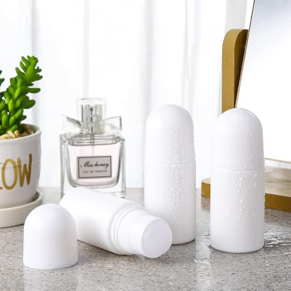 50 ml plastflaskor med rullkula, tomma rullflaskor, läckagesäkra, 12 st