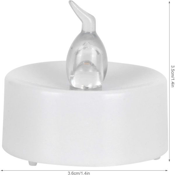 LED-ljus med smart timer, inbyggt knappbatteri, varmt vitt ljus, 12 st