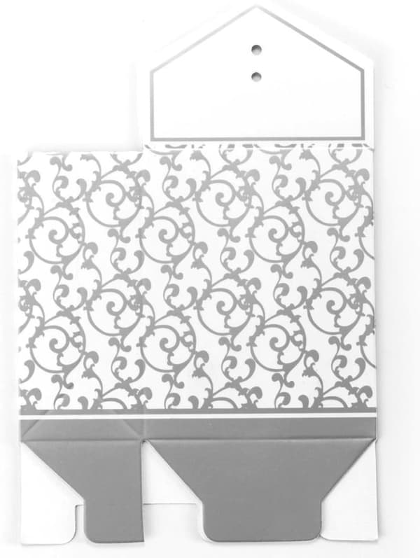 Paket med 50 presentaskar med band (silver)