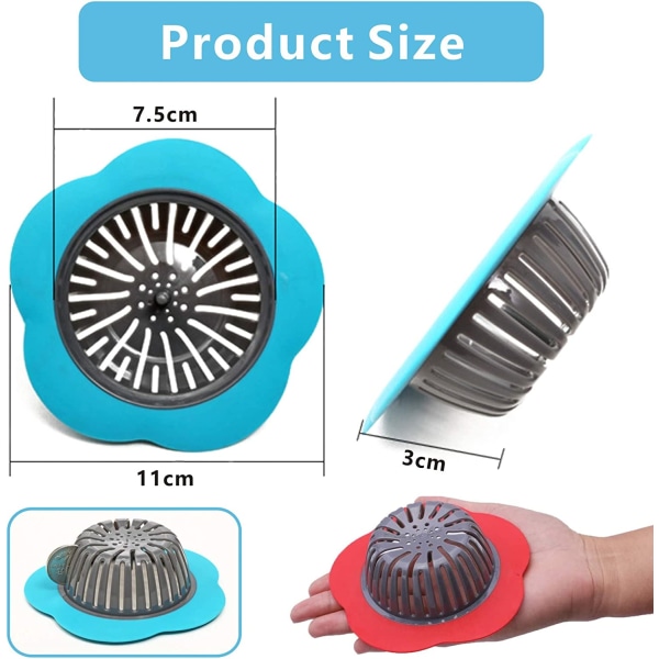 Plast diskhossil, 4-pack flexibla diskhossil i blomform (flerfärgad)