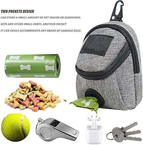Hunde-poopposeholder til enhver hundesnor og pooppose, affaldsposedispenser, hunde-poopposedispenser, grå grey