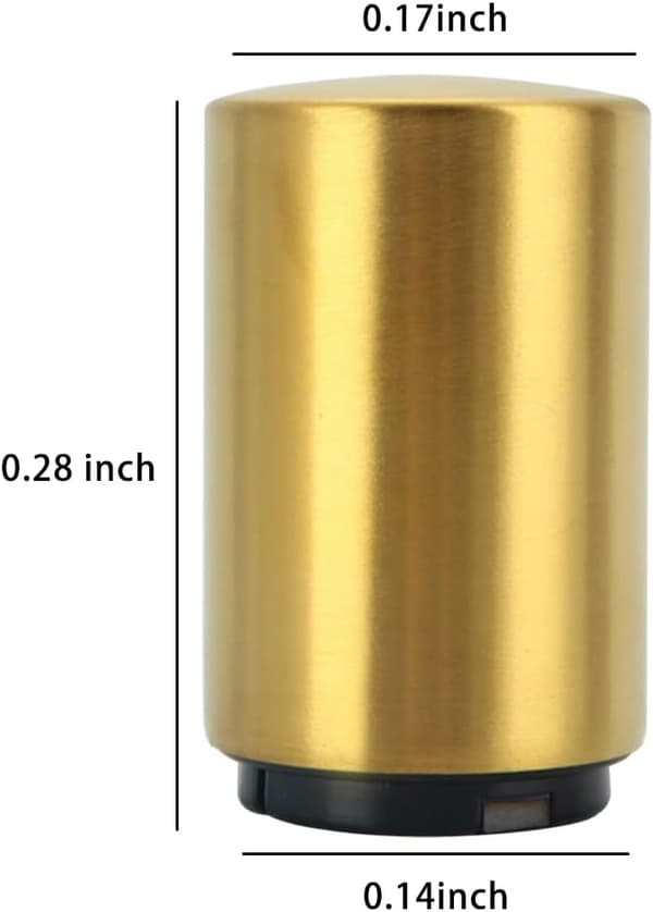 2-pak ølflaskeåbner, magnetisk flaskeåbner, push-down flaskeåbner Gold