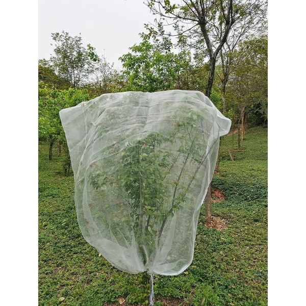 2-pack fruktträdsnät 1m*1,5m, mesh insektsnät med dragsko