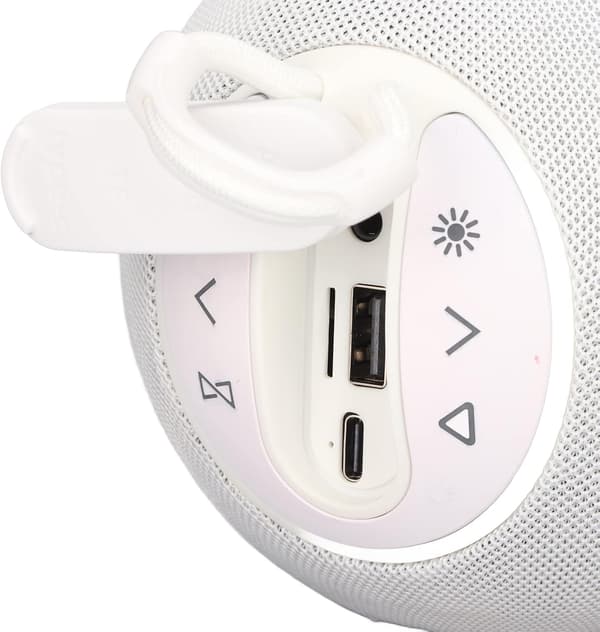 Bærbar højttaler, Bluetooth-højttaler kompatibel med telefon/computer (hvid) White
