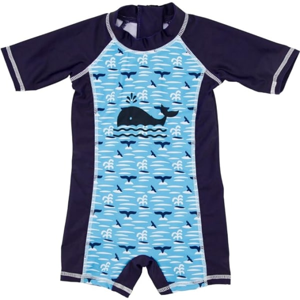 Pojkars badkläder med dragkedja, solskydd, badkläder (blå 9M) Blue size 1