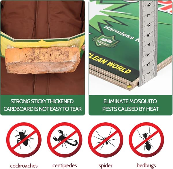 5-pack Multi-Use Pest Sticky Pad Traps Boards, Extra Strong Glue Traps Pads(31.5x21.3cm)