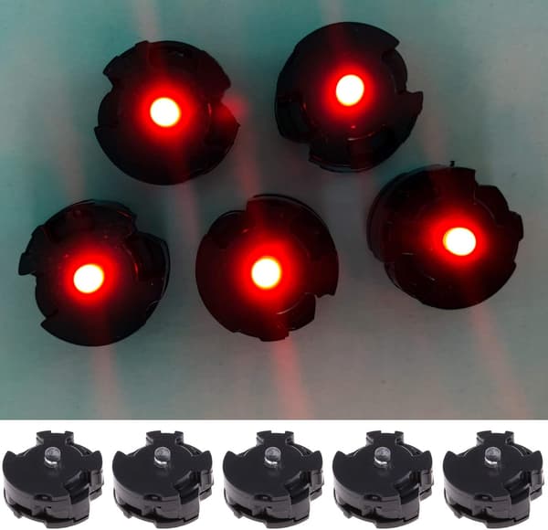 Figurmodel Legetøj LED Lys Legetøj Transformations Tilbehør (Rød) 5 Stykker red