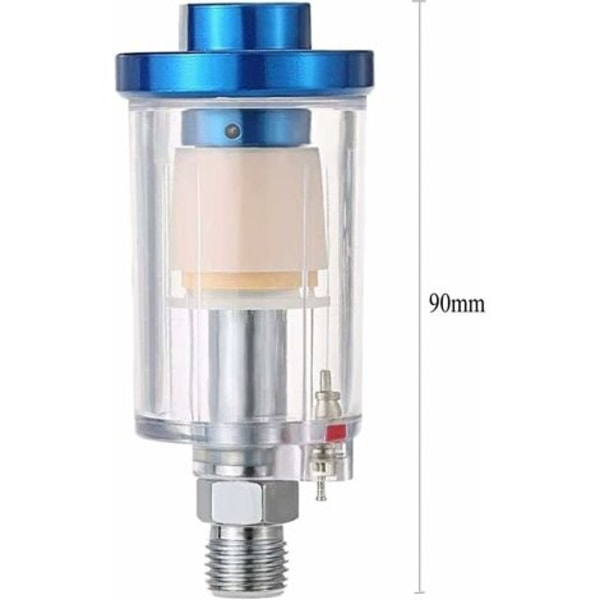 Tryckluftsvattenavskiljare 1/4", miniluftfilteravskiljare för kompressorsprutpistol och andra pneumatiska verktyg (A)，ett stycke，Fonepro