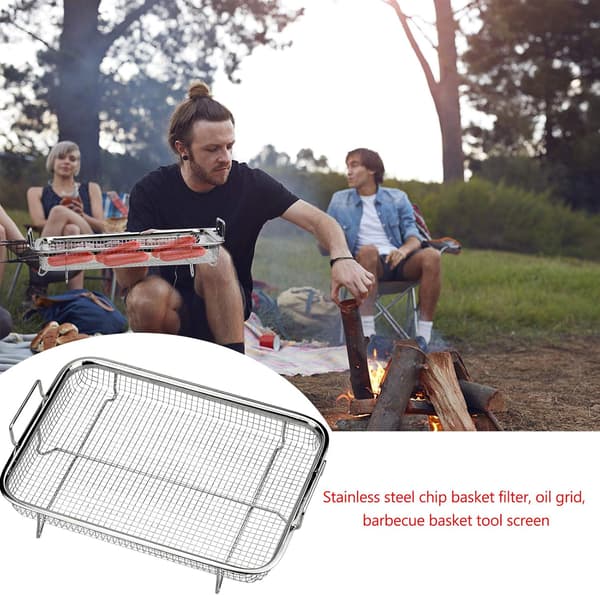 Rustfri stål bakke, sprødkurv, kogeplader til non-stick ovnbageplade, bagepladesæt kurv