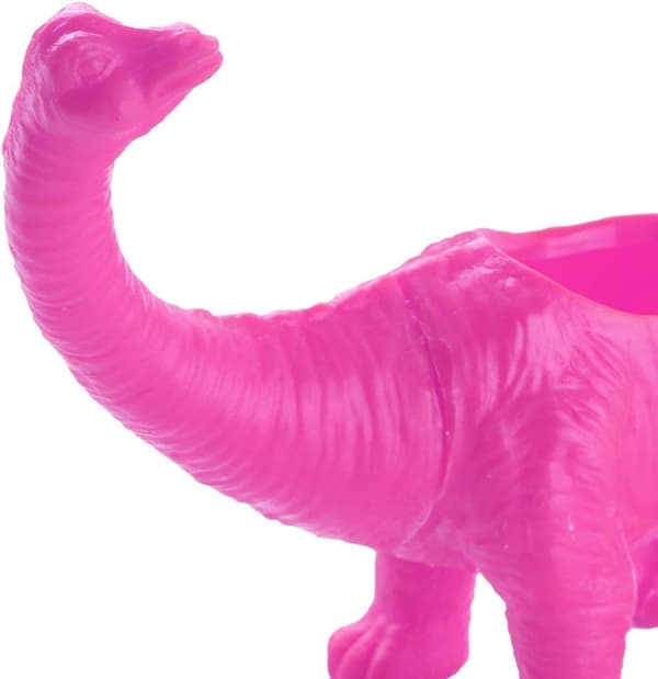 Mini Brachiosaurus Plastpotte med dreneringshull Vase Borddekorasjon (rosarød) Rose Red