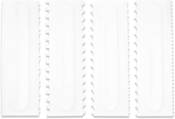Kakskrapa i plast med sågtandad kant - 4-pack