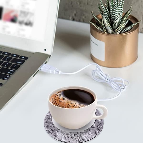 USB-varmer, varm drikkekrusmåtte til hjemmekontor, kaffe- og tekrusunderlag (vandperle) Water bead