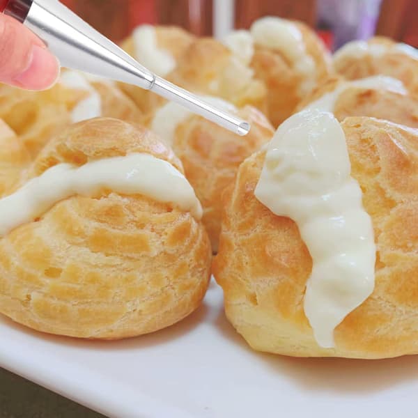 3 stk. glasurtyller, kage tylle til donutfyld