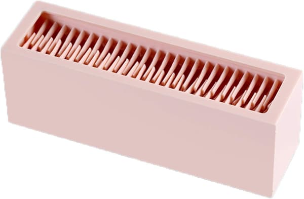 Make-up børsteopbevaring lavet af silikone, læbestift/øjne/neglelak organiser (pink)