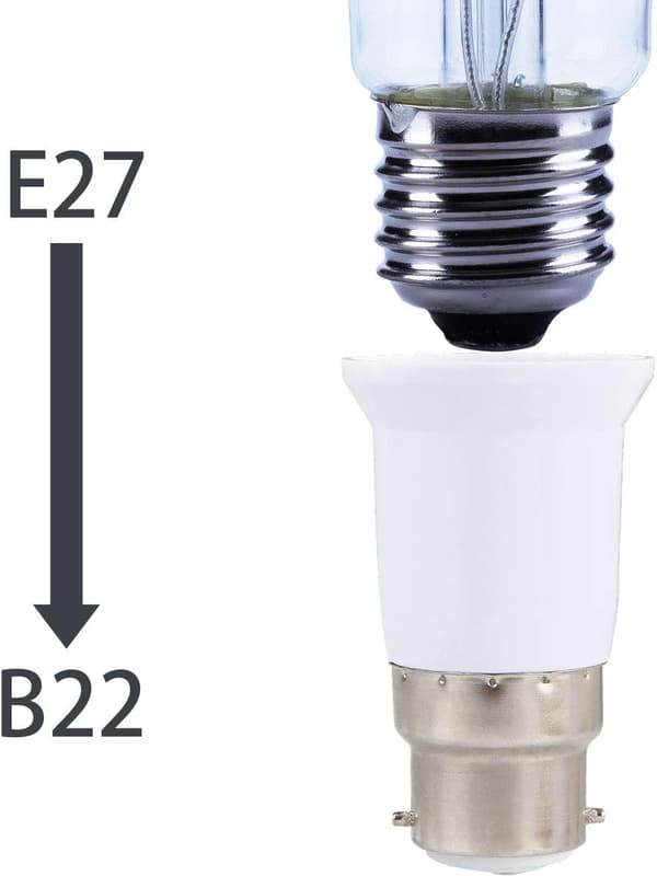 15 stycken b22-sockeladapter till E27, baslampskonverter, glödlampsadapter för LED-lampor