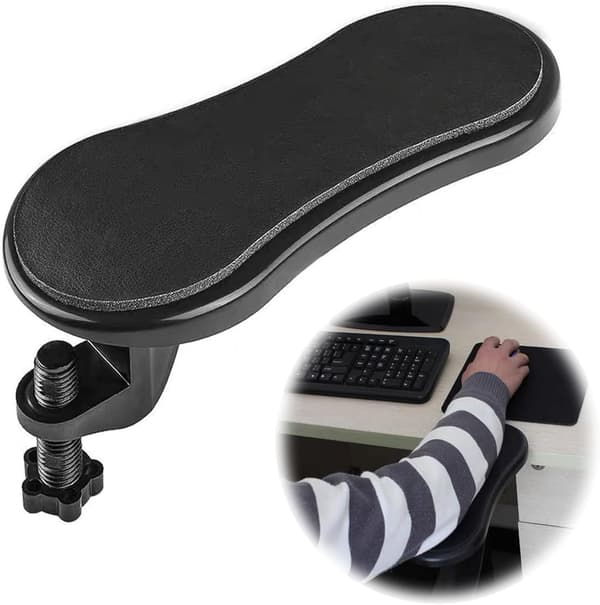 Ergonomisk justerbar til skrivebord musehåndledsstøtte 180° roterende computerhåndledsstøtte armholder