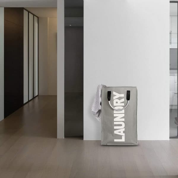 1 stk. sammenklappelig vasketøjskurv (lysegrå) light grey