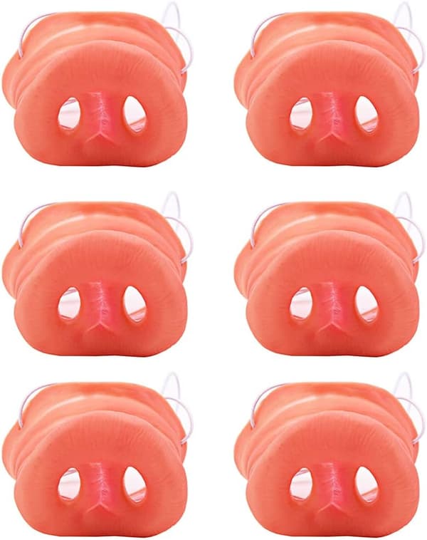 Barn Halloween Cosplay Maske Grisenese Med Elastisk Bånd 6 Stykker